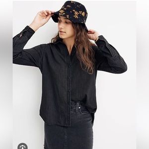 Madewell black denim shirt